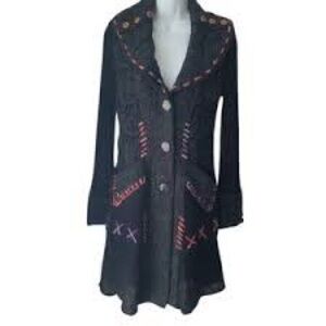 Felicity wool mohair cardigan unique embroidered sweater vintage